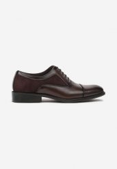 Brązowe Półbuty Eleganckie z Wkładką ze Skóry Naturalnej Vevima. Brązowe eleganckie półbuty Born2be, z jeansu, eleganckie, bez zapięcia. Za 89.99 zł.
