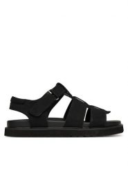 JENNY Sandały HY86009-20 Czarny. Czarne sandały damskie Jenny, bez wzorów, z materiału, bez obcasa, na płaskiej podeszwie, bez zapięcia. Za 139.99 zł.