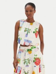 Seafolly Bluzka La Boca 55646-TO Écru Regular Fit. Koszule damskie Seafolly, m, bez wzorów, z bawełny, bez kołnierzyka, bez ramiączek. Za 379.99 zł.