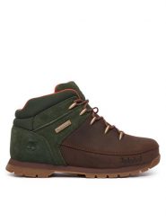 Timberland Trapery Euro Sprint Mid Lace Boot TB0A5QZKAFK1 Brązowy. Brązowe buty zimowe chłopięce Timberland, bez wzorów, ze skóry, bez zapięcia. Za 429.99 zł.