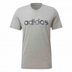 Koszulka męska ADIDAS E CAMO LIN TEE XS/S. Szare koszulki sportowe męskie Adidas, m, bez wzorów, z bawełny, bez kołnierzyka, bez ramiączek, do biegania. Za 99.00 zł.