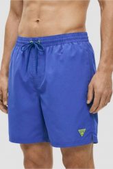 GUESS Granatowe męskie kąpielówki New Basic, Rozmiar M. Niebieskie kąpielówki męskie Guess, l, z aplikacjami. Za 259.99 zł.