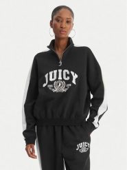Juicy Couture Bluza College JCSAS126401 Czarny Relaxed Fit. Czarne bluzy damskie Juicy Couture, s, bez wzorów, z bawełny, bez kaptura. Za 399.99 zł.