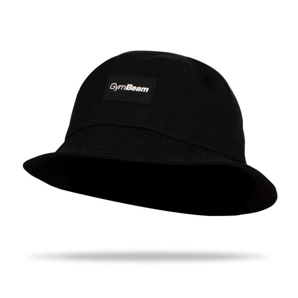 Kapelusz unisex bucket z szerokim rondem. Czarne czapki i kapelusze męskie GYMBEAM, na lato, bez wzorów, z bawełny, wakacyjne. Za 41.90 zł.