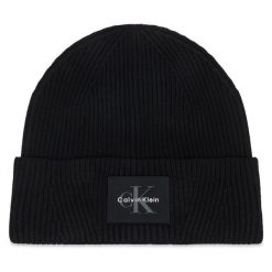 Czapka Calvin Klein. Czarne czapki i kapelusze męskie Calvin Klein, na zimę, bez wzorów. Za 169.99 zł.