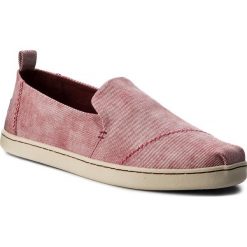 Półbuty TOMS - Deconstructed Alpargata 10011741 Henna Red. Czerwone półbuty damskie Toms, z materiału. W wyprzedaży za 189.00 zł.