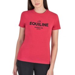 Koszulka damska Equiline Chloec. Czerwone koszulki sportowe damskie EQODE BY EQUILINE, bez wzorów, bez kołnierzyka, bez ramiączek, do jazdy konnej. Za 275.00 zł.