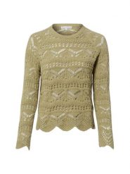 Marie Lund sweter z grubej dzianiny Kobiety Bawełna zielony, XL. Zielone swetry damskie Marie Lund, xl, bez wzorów, z bawełny, eleganckie, bez kołnierzyka, bez ramiączek, bez kaptura. Za 129.95 zł.