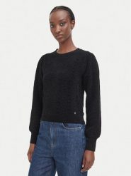 Guess Sweter W6BR44 Z1441 Czarny Regular Fit. Czarne swetry damskie Guess, s, z aplikacjami, z syntetyku, bez kołnierzyka, bez ramiączek, bez kaptura. Za 394.99 zł.