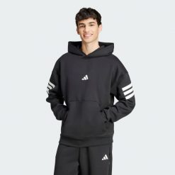 Bluza z kapturem Future Icons 3-Stripes. Czarne bluzy sportowe męskie Adidas, m, bez wzorów, z kapturem, na fitness i siłownię. Za 295.60 zł.