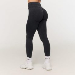 Legginsy damskie fitness bezszwowe Fierce. Szare legginsy sportowe damskie GYMBEAM, s, bez wzorów, z elastanu, z podwyższonym stanem, długie, do biegania. Za 110.90 zł.