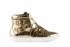 Trampki Bayla-123 5901137 Gold, Złoty, Skóra naturalna - 38. Żółte trampki i tenisówki damskie Bayla, bez wzorów, z gumy, bez zapięcia. W wyprzedaży za 71.10 zł.