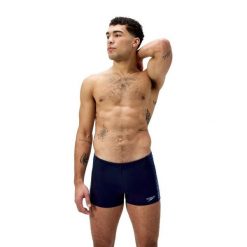 Kąpielówki męskie spodenki kąpielowe Speedo Endurance Tech Panel. Niebieskie kąpielówki męskie Speedo, l, bez wzorów, z materiału, na fitness i siłownię. Za 181.98 zł.