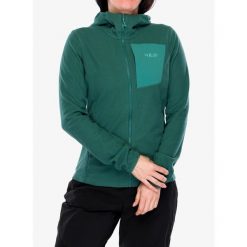 Bluza z kapturem damska Rab Tecton Hoody. Zielone bluzy damskie RAB, xs, bez wzorów, z kapturem. Za 329.99 zł.