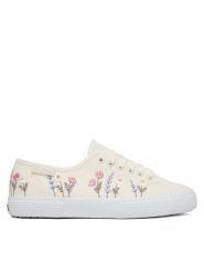 Superga Tenisówki 3750 Flower Embroidery Leggera S8161ZW Biały. Białe trampki i tenisówki damskie Superga, bez wzorów, z materiału, bez zapięcia. Za 299.99 zł.