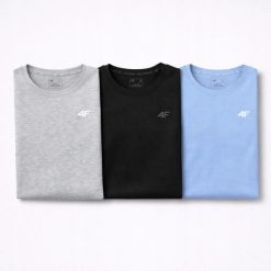 T-SHIRT DAMSKI 4F KOSZULKA SPORTOWA ZESTAW KOMPLET 3 SZTUKI XS F3306 SS26. Koszulki sportowe damskie 4f, uniwersalny, bez wzorów, z bawełny, bez kołnierzyka, bez ramiączek, na fitness i siłownię. Za 119.97 zł.