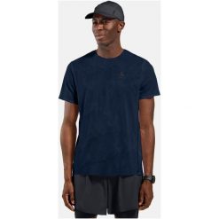 Koszulka z krótkim rękawem męska ODLO T-shirt crew neck s/s ZEROWEIGHT. Niebieskie koszulki sportowe męskie Odlo, m, bez wzorów, z materiału, bez kołnierzyka. Za 269.99 zł.