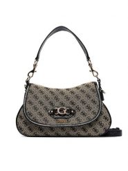 Guess Torebka Samantha HWJT23 13190 Beżowy. Brązowe torebki do ręki damskie Guess, z aplikacjami, z materiału, bez dodatków. Za 584.99 zł.