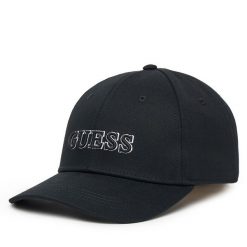 Czapka z daszkiem Guess. Czarne czapki i kapelusze damskie Guess, z aplikacjami. Za 109.99 zł.