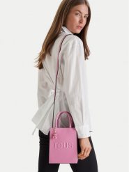 TOUS Torebka MINI BOLSO POP TOUS BRENDA 2002105913 Różowy. Czerwone torebki do ręki damskie tous, bez wzorów, ze skóry, bez dodatków. Za 429.99 zł.