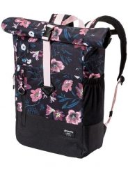 Plecak typu roll-top na laptopa i weekendowe wycieczki – czarny Meatfly. Brązowe plecaki damskie Meatfly, bez wzorów, z materiału. Za 271.99 zł.
