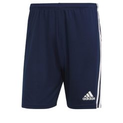 Spodenki piłkarskie męskie adidas Squadra 21 Short. Białe krótkie spodenki sportowe męskie Adidas, m, bez wzorów, z poliesteru, do piłki nożnej. Za 69.00 zł.