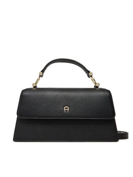Aigner Torebka Delia S 132985 Czarny. Czarne torebki do ręki damskie Aigner, bez wzorów, ze skóry, bez dodatków. Za 1,969.00 zł.