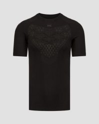 Koszulka biegowa męska X-Bionic Twyce Run Shirt SS Black. Czarne koszulki sportowe męskie X Bionic, na lato, l, bez wzorów, z materiału, bez kołnierzyka, bez ramiączek, do biegania. Za 510.45 zł.