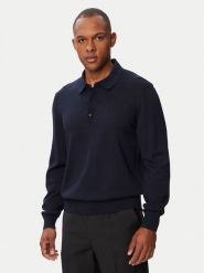 BOSS Polo H-Lancione 50565503 Granatowy Regular Fit. Niebieskie koszulki polo męskie Boss, m, bez wzorów, z wełny, bez ramiączek. Za 699.99 zł.