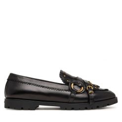 Loafersy PINKO. Czarne mokasyny damskie Pinko. Za 1,479.00 zł.