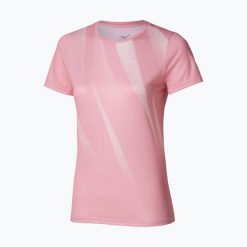 Koszulka do biegania damska Mizuno Core Graphic Tee. Czerwone koszule nocne damskie Mizuno, l, bez wzorów, z materiału, bez kołnierzyka, bez ramiączek, do biegania. Za 109.99 zł.