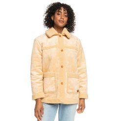 Kurtka zimowa damska Roxy Sherpa Aviator kożuch. Brązowe kurtki damskie Roxy, l, bez wzorów, z poliesteru, bez kaptura, narciarskie. Za 242.00 zł.