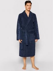 Calvin Klein Underwear Szlafrok 000EM1159E Granatowy. Niebieskie szlafroki męskie Calvin Klein Underwear, m, bez wzorów, z bawełny, bez ramiączek, bez kaptura. Za 379.99 zł.