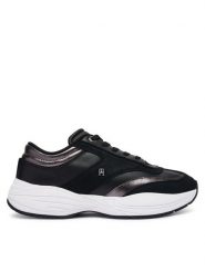 Tommy Hilfiger Sneakersy Th Modern Sporty Runner Leather FW0FW09590 Czarny. Czarne obuwie sportowe damskie Tommy Hilfiger, bez wzorów, ze skóry. Za 529.99 zł.