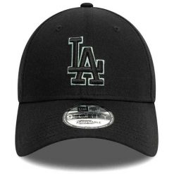 Czapka z daszkiem New Era Team Outline 9Forty Los Angeles Dodgers. Czarne czapki i kapelusze męskie New Era, bez wzorów. Za 109.99 zł.