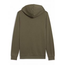 Męska bluza z kapturem Essentials z dwukolorowym logo No. 1 PUMA Loden Green. Zielone bluzy męskie Puma, m, bez wzorów, z gumy, z kapturem, do biegania. W wyprzedaży za 114.00 zł.