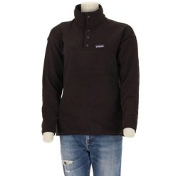Damski czarny sweter z polaru. Czarne swetry damskie Patagonia, l, bez wzorów, z jeansu, eleganckie, bez kołnierzyka, bez ramiączek, bez kaptura. Za 170.36 zł.