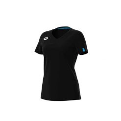 Koszulka damska Arena Team T-Shirt Panel. Czarne koszulki sportowe damskie Arena, xl, bez wzorów, bez kołnierzyka, bez ramiączek, do pływania. Za 114.00 zł.