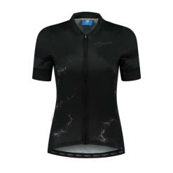 Koszulka rowerowa damska Rogelli MARBLE. Czarne koszulki sportowe damskie Rogelli, s, bez wzorów, bez kołnierzyka, bez ramiączek, na fitness i siłownię. W wyprzedaży za 222.40 zł.