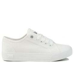 Buty damskie trampki sportowe Lee AVA C WOMEN LOW. Białe obuwie sportowe damskie Lee, bez wzorów, z jeansu, trekkingowe. Za 129.00 zł.