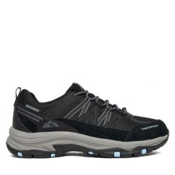 Trekkingi Skechers. Czarne obuwie sportowe damskie Skechers, bez wzorów, trekkingowe. Za 359.99 zł.