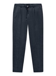 Bugatti Chinosy 1950-16210E Granatowy Slim Fit. Niebieskie eleganckie spodnie męskie Bugatti, m, bez wzorów, z bawełny. Za 418.99 zł.