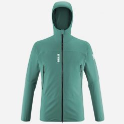 Kurtka softshell męska Millet Fusion XCS Hoodie M active fit. Zielone kurtki męskie Millet, m, bez wzorów, z softshellu, wspinaczkowe. Za 539.99 zł.
