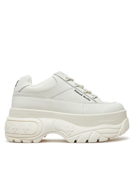 Naked Wolfe Sneakersy Sporty Biały. Białe obuwie sportowe damskie Naked Wolfe, bez wzorów, ze skóry. Za 569.99 zł.