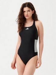 Adidas Strój kąpielowy 3-Stripes JN8118 Czarny. Czarne kostiumy jednoczęściowe damskie Adidas, bez wzorów, z syntetyku, sportowe, żeglarskie. Za 129.99 zł.