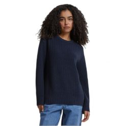 Sweter damski Urban Classics Rib. Niebieskie swetry damskie Urban Classics, na zimę, bez wzorów, bez kołnierzyka, bez ramiączek, bez kaptura. Za 191.00 zł.