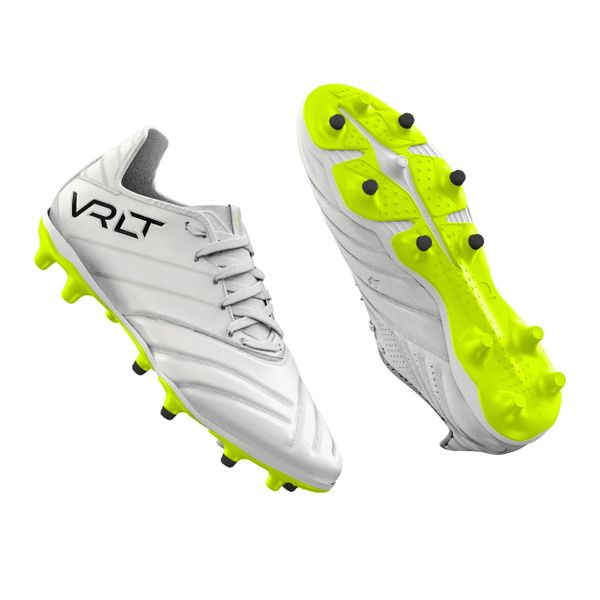 Buty piłkarskie Kipsta Viralto II Matador FG skórzane. Białe buty sportowe męskie KIPSTA, ze skóry, bez zapięcia, do piłki nożnej. Za 179.99 zł.