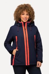 Damskie HYPRAR kurtka funkcyjna wodoodporna kaptur otwór na kciuk. Niebieskie kurtki snowboardowe damskie Ulla Popken, plus size, bez wzorów, z materiału, z kapturem, snowboardowy. Za 849.99 zł.