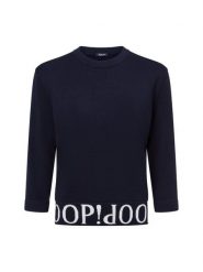 JOOP! Sweter - Kassa Kobiety Sztuczne włókno niebieski, 34. Niebieskie swetry damskie JOOP!, bez wzorów, z dzianiny, bez kołnierzyka, bez ramiączek, bez kaptura. Za 599.95 zł.