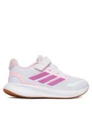 Adidas Sneakersy Runfalcon 5 JP9405 Biały. Białe buty sportowe dziewczęce Adidas, bez wzorów, z materiału, bez zapięcia. Za 179.99 zł.